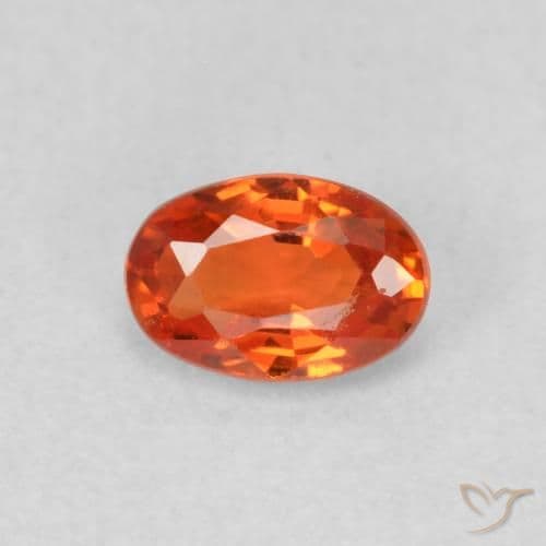 0.61ct Natural Fire Orange Sapphire, Oval Cut, 5.8x4 mm