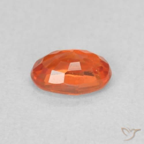 0.61ct Natural Fire Orange Sapphire, Oval Cut, 5.8x4 mm