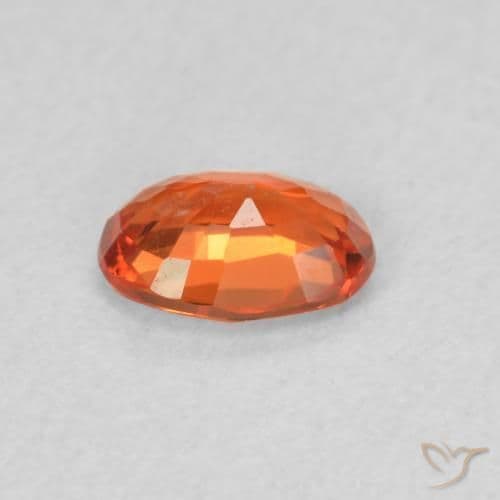 0.54ct Natural Reddish Orange Sapphire, Oval Cut, 5.8x4 mm