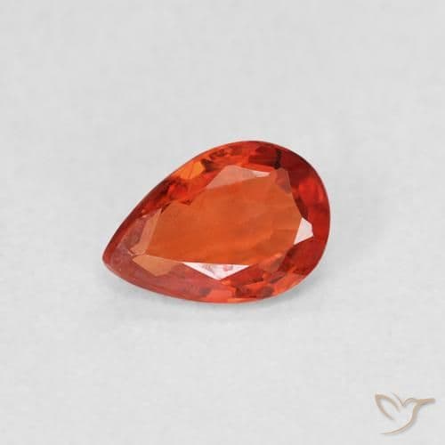 0.46ct Natural Medium Red Sapphire, Pear Shape, 5.9x4.1 mm