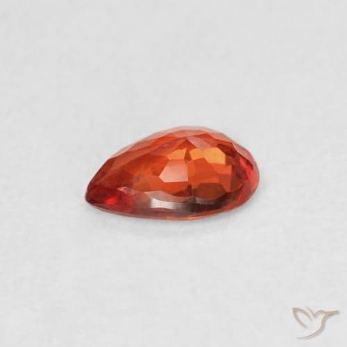 0.46ct Natural Medium Red Sapphire, Pear Shape, 5.9x4.1 mm