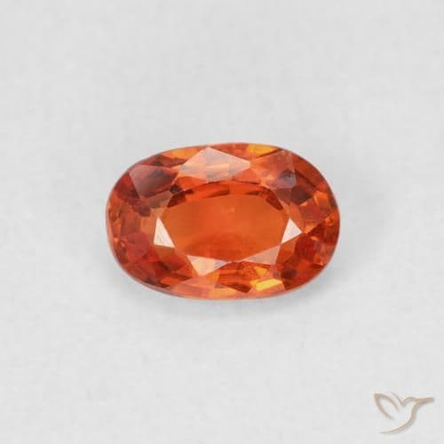 0.62ct Natural Medium Orange Sapphire, Oval Cut, 5.9x4 mm