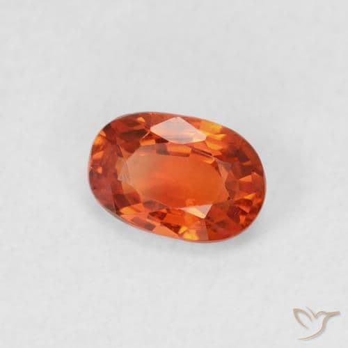 0.62ct Natural Medium Orange Sapphire, Oval Cut, 5.9x4 mm