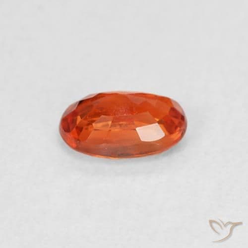 0.62ct Natural Medium Orange Sapphire, Oval Cut, 5.9x4 mm