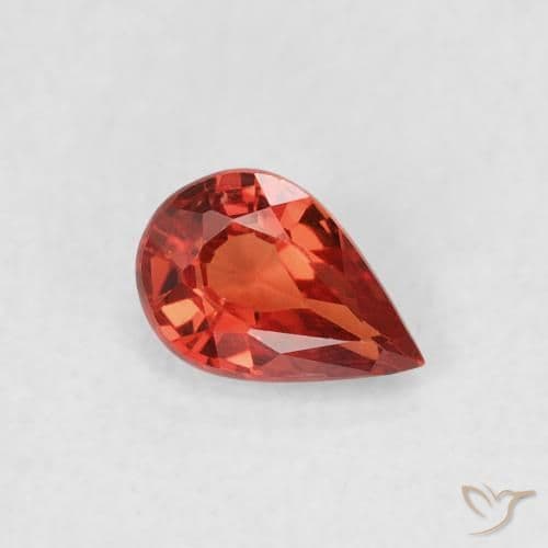 0.51ct Natural Intense Red Sapphire, Pear Shape, 5.8x3.9 mm