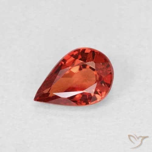 0.51ct Natural Intense Red Sapphire, Pear Shape, 5.8x3.9 mm