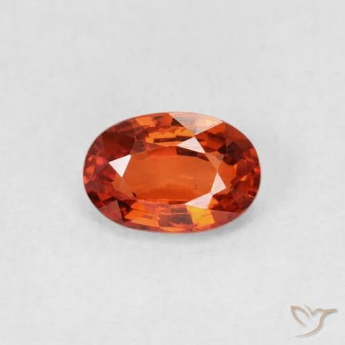 0.68ct Natural Reddish Orange Sapphire, Oval Cut, 6x4.1 mm