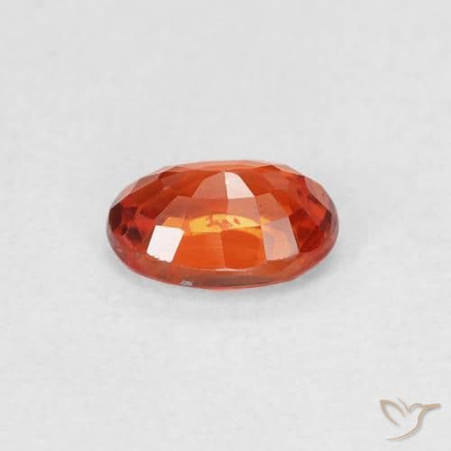 0.68ct Natural Reddish Orange Sapphire, Oval Cut, 6x4.1 mm