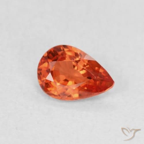 0.47ct Natural Intense Red Sapphire, Pear Shape, 5.8x4.1 mm