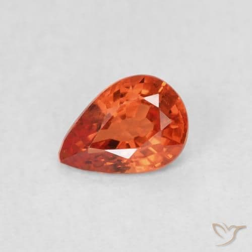 0.47ct Natural Intense Red Sapphire, Pear Shape, 5.8x4.1 mm