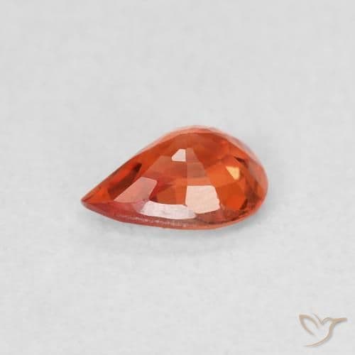 0.47ct Natural Intense Red Sapphire, Pear Shape, 5.8x4.1 mm
