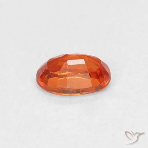 0.59ct Natural Reddish Orange Sapphire, Oval Cut, 5.8x3.9 mm