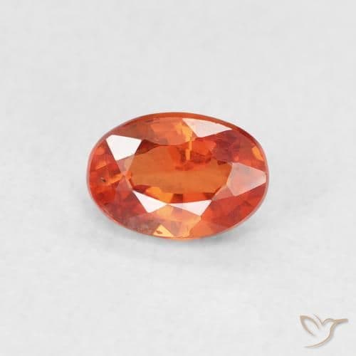 0.73ct Natural Bright Orange Sapphire, Oval Cut, 5.8x4.1 mm