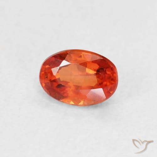 0.73ct Natural Bright Orange Sapphire, Oval Cut, 5.8x4.1 mm