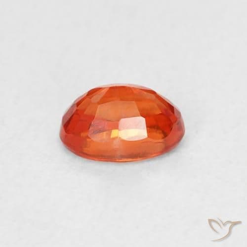 0.73ct Natural Bright Orange Sapphire, Oval Cut, 5.8x4.1 mm