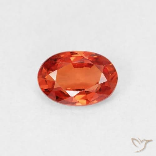 0.51ct Natural Medium Orange Sapphire, Oval Cut, 5.8x4 mm