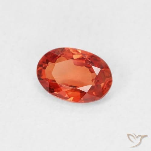 0.51ct Natural Medium Orange Sapphire, Oval Cut, 5.8x4 mm