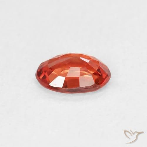 0.51ct Natural Medium Orange Sapphire, Oval Cut, 5.8x4 mm