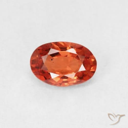 0.60ct Natural Fire Orange Sapphire, Oval Cut, 5.9x4 mm
