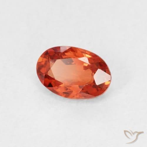 0.60ct Natural Fire Orange Sapphire, Oval Cut, 5.9x4 mm