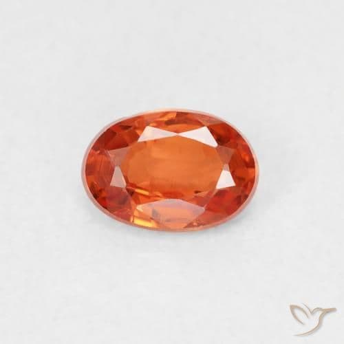 0.52ct Natural Reddish Orange Sapphire, Oval Cut, 5.6x3.9 mm