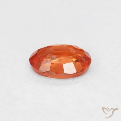 0.52ct Natural Reddish Orange Sapphire, Oval Cut, 5.6x3.9 mm