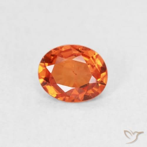 1.03ct Natural Golden Orange Sapphire, Oval Cut, 5.3x4.3 mm