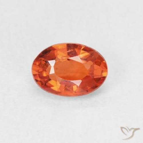 0.73ct Natural Fire Orange Sapphire, Oval Cut, 6x4.2 mm