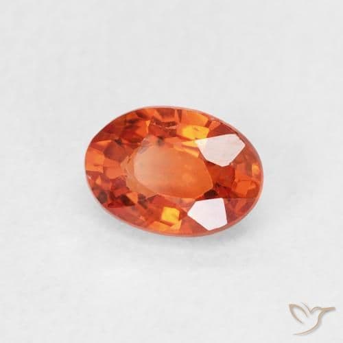0.73ct Natural Fire Orange Sapphire, Oval Cut, 6x4.2 mm