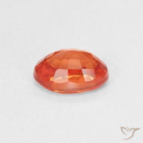 0.73ct Natural Fire Orange Sapphire, Oval Cut, 6x4.2 mm
