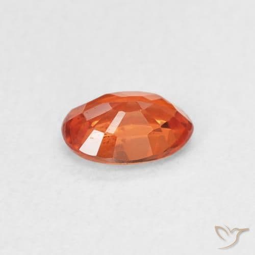 0.59ct Natural Reddish Orange Sapphire, Oval Cut, 5.9x4.1 mm