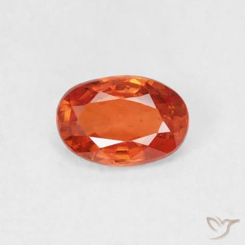0.63ct Natural Medium Orange Sapphire, Oval Cut, 6.1x4.2 mm