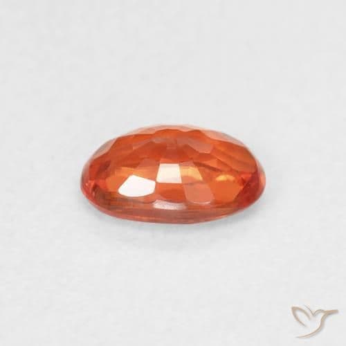 0.63ct Natural Medium Orange Sapphire, Oval Cut, 6.1x4.2 mm
