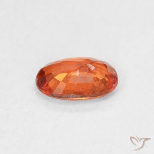 0.57ct Natural Fire Orange Sapphire, Oval Cut, 6.1x4.1 mm