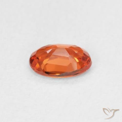 0.52ct Natural Amber Orange Sapphire, Oval Cut, 5.8x4 mm