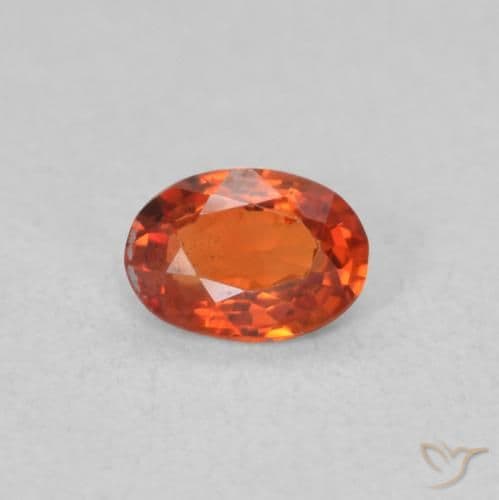 0.48ct Natural Reddish Orange Sapphire, Oval Cut, 5.6x4 mm