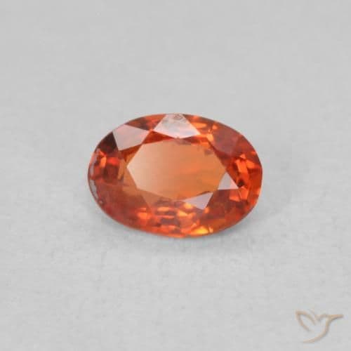 0.48ct Natural Reddish Orange Sapphire, Oval Cut, 5.6x4 mm