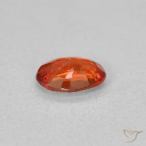 0.48ct Natural Reddish Orange Sapphire, Oval Cut, 5.6x4 mm