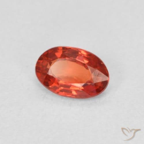 0.58ct Natural Medium Red Sapphire, Oval Cut, 6x4 mm