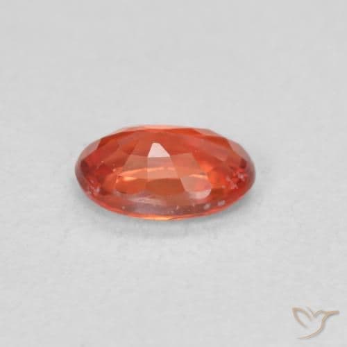 0.58ct Natural Medium Red Sapphire, Oval Cut, 6x4 mm
