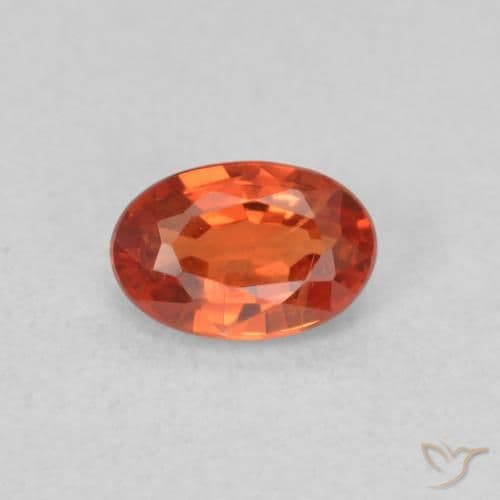 0.71ct Natural Reddish Orange Sapphire, Oval Cut, 6x4.1 mm