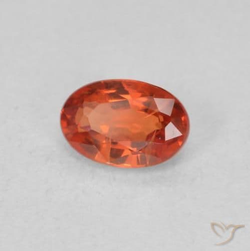 0.71ct Natural Reddish Orange Sapphire, Oval Cut, 6x4.1 mm
