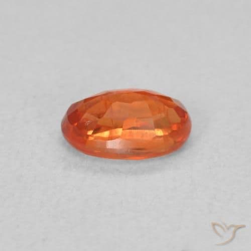 0.71ct Natural Reddish Orange Sapphire, Oval Cut, 6x4.1 mm