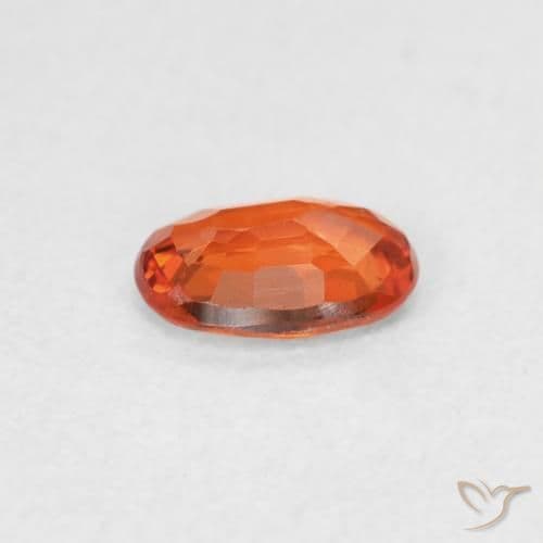 0.52ct Natural Fire Orange Sapphire, Oval Cut, 6x4.1 mm