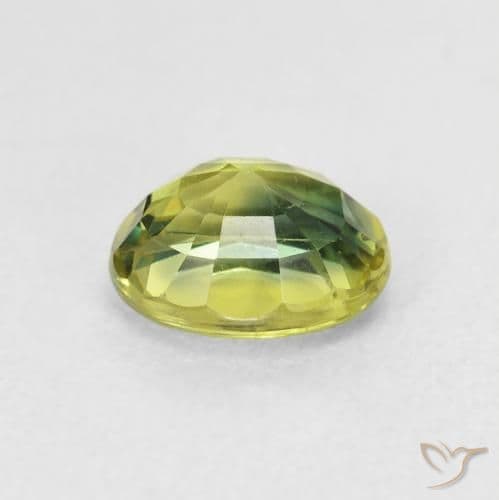 2.00ct Medium Light Green Sapphire, Oval Cut, 7.7x6.4 mm