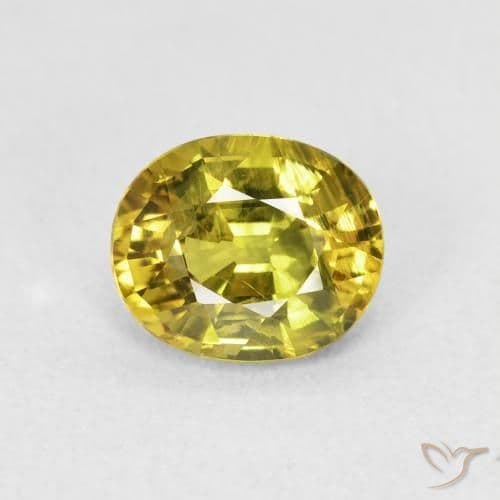 2.31ct Natural Medium Yellow Sapphire, Oval Cut, 8.2x6.8 mm
