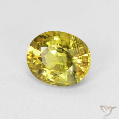 2.31ct Natural Medium Yellow Sapphire, Oval Cut, 8.2x6.8 mm