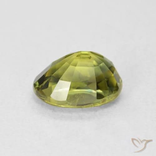 2.65ct Warm Earthy Green Sapphire, Oval Cut, 8.7x6.7 mm