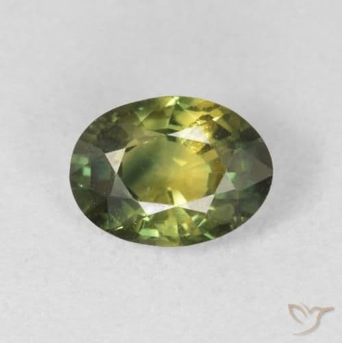 1.37ct Natural Forest Green Sapphire, Oval Cut, 7.5x5.6 mm