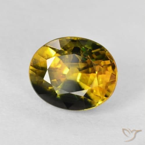 3.24ct Natural Multicolor Sapphire, Oval Cut, 8.8x7.2 mm